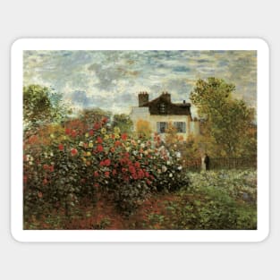 Artist's Garden in Argenteuil by Claude Monet Sticker